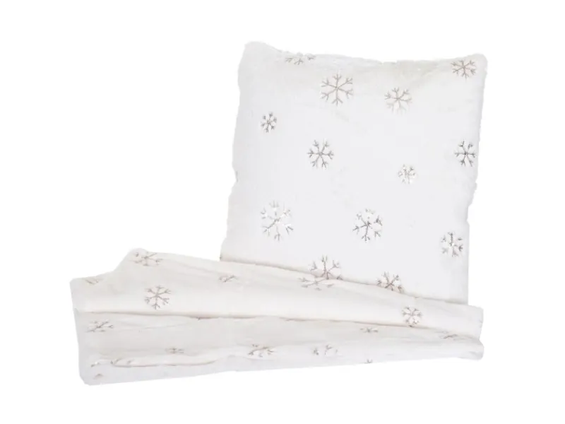 MCW Wohndecke mit Deko-Kissen Schnee 2-tlg.