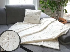 MCW Wohndecke mit Deko-Kissen Schnee 2-tlg.