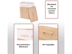 MCW Bettwäsche^Wäschekorb C21 63x55x34cm 100l farben