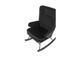 MeGusta Moderner Stuhl Schaukelstuhl Polsterstuhl Esszimmerstuhl mit Armlehne Anni