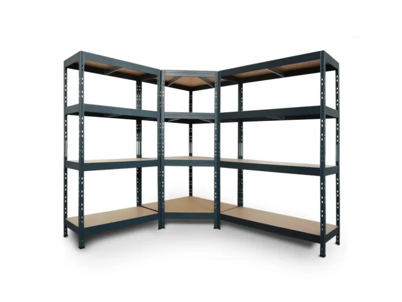 AR Shelving Metall-Eck-Schwerlast-Steckregal Rivet Anthrazit 180 cm x 90 cm x 45 cm x 65 cm