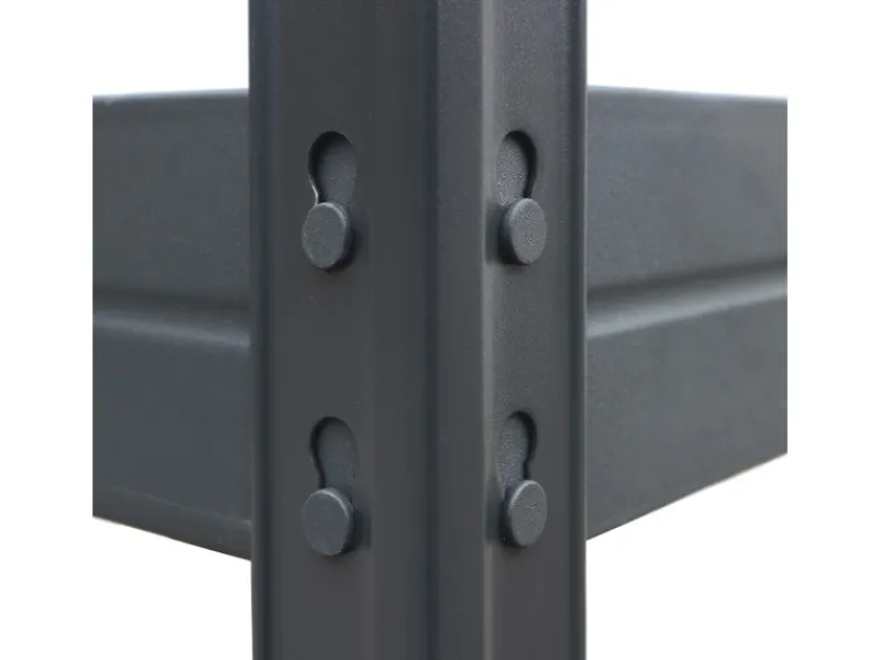AR Shelving Metall-Eck-Schwerlast-Steckregal Rivet Anthrazit 180 cm x 90 cm x 45 cm x 65 cm
