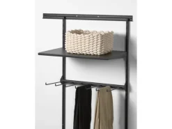 Bettwäsche^Metall-Hosenhalter 60 cm x 30 cm Schwarz