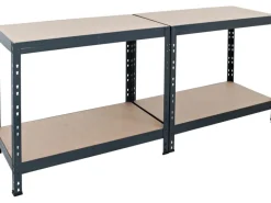 AR Shelving Metall-Schwerlast-Steckregal Rivet Anthrazit 180 cm x 90 cm x 45 cm 4 Böden