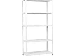 OBI Regal Weiß|Metallregale^Metall-Steckregal ST 100/65 Pulverbeschichtet 195 cm x 100 cm x 40 cm