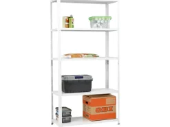 OBI Regal Weiß|Metallregale^Metall-Steckregal ST 100/65 Pulverbeschichtet 195 cm x 100 cm x 40 cm