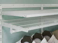 Kellerregale^Metall-Wandschiene 1-reihig 150 cm Weiß