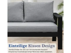 MeXo Aluminium Dining Lounge Outdoor mit Esstisch für 5 Personen