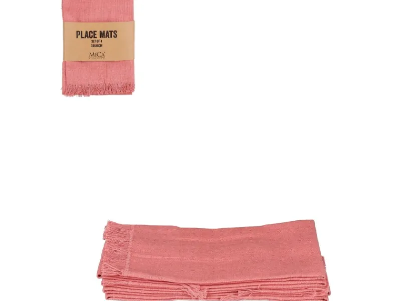 Mica Decorations Tischdecken^Placemat Villia Lachs 48 cm x 33 cm 4er-Set