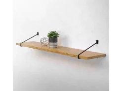 ML-Design Regale Schwarz|Bücherregale^2 Stück Regalhalterung 265 mm aus Stahl Haarnadel Regalwinkel