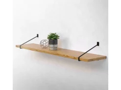 ML-Design Regale Schwarz|Bücherregale^2 Stück Regalhalterung 265 mm aus Stahl Haarnadel Regalwinkel