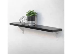 ML-Design Schweberegale^2 Stück Regalhalterung 120x120mm Aluminium Schwebende Regalwinkel