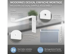 ML-Design Schweberegale^4 Stück Regalhalterung 25x4x14,5 cm Weiß aus Metall 10 Zoll L-Form