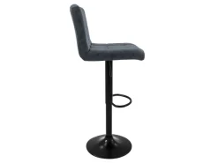 ML-Design Hocker^Barhocker 4Er Set aus Kunstleder Anthrazit mit Rückenlehne Fußstütze