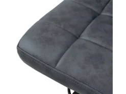 ML-Design Hocker^Barhocker 4Er Set aus Kunstleder Anthrazit mit Rückenlehne Fußstütze