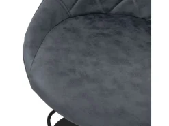 ML-Design Hocker^Barhocker 2Er Set Kunstleder Anthrazit mit Rückenlehne und Fußstütze