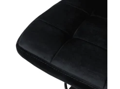 ML-Design Hocker^Barhocker 2Er Set aus Samt Schwarz Barstuhl mit Rückenlehne Fußstütze