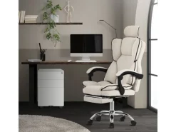 ML-Design Stühle|Sessel^Bürostuhl Ergonomisch Beige Höhenverstellbar mit Rückenlehne