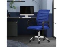 ML-Design Stühle^Bürostuhl Ergonomisch Blau Höhenverstellbarer Drehstuhl