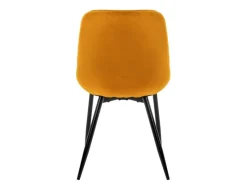 ML-Design Stühle^4Er Set Esszimmerstühle mit Rücken- und Armlehnen aus Samt Senfgelb