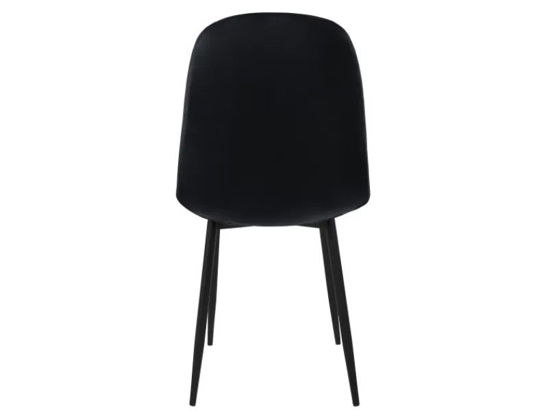 ML-Design Stühle^Esszimmerstühle 4er Set Schwarz Küchenstuhl mit Samtbezug