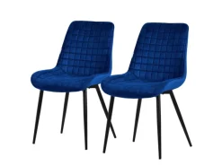 ML-Design Stühle^Esszimmerstühle 2Er Set Sitzfläche aus Samt mit Rückenlehne