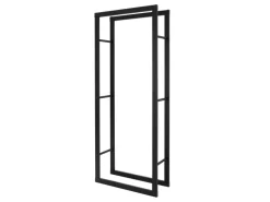 ML-Design Holzregale^Kaminholzregal 60x150x25 cm Rechteckig Schwarz Metall Innen/Außen