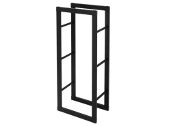 ML-Design Kaminholzregal 40x100x25cm Rechteckig Schwarz aus Metall Innen/Außen