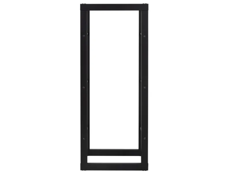 ML-Design Kaminholzregal 40x100x25cm Rechteckig Schwarz aus Metall Innen/Außen