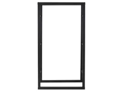 ML-Design Aufbewahrung|Holzregale^Kaminholzregal 80x150x25 cm Rechteckig Schwarz Metall Innen/Außen