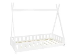 ML-Design Kinderbett Tipi 80x160 cm mit Rausfallschutz Lattenrost