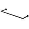 ML-Design Garderoben^Kleiderstange Rechteck für Wand T30cmxB110cm Schwarz aus Stahl U-Form