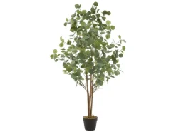 ML-Design Kunstpflanzen^Künstliche Eukalyptus 150cm Groß Kunstpflanze Naturholzstamm
