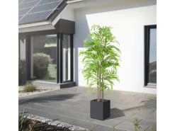 ML-Design Künstlicher Bambus 180cm Groß Kunstpflanze mit Echtholzstamm