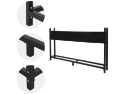 ML-Design Metall Kaminholzregal mit Abdeckung 200x25x115 cm Anthrazit Stahl