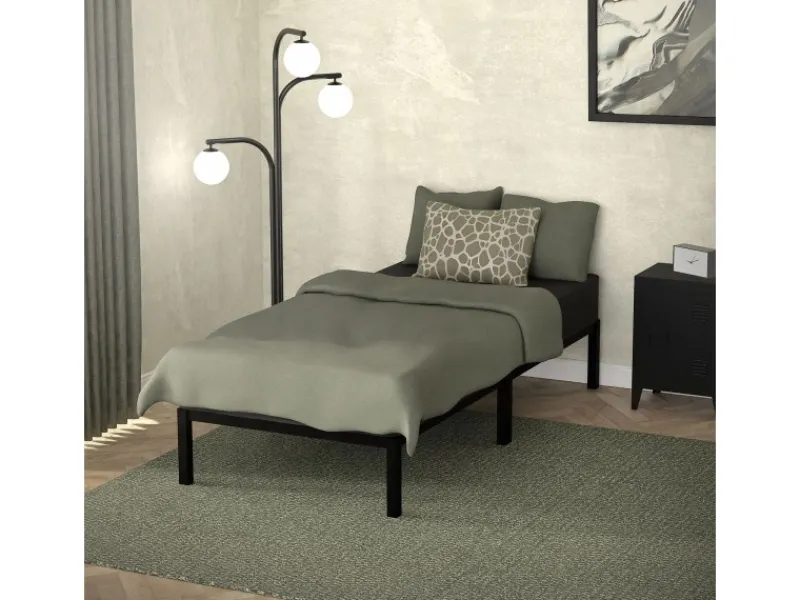 ML-Design Betten^Metallbett 90x200cm auf Stahlrahmen mit Lattenrost Bettgestell