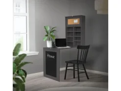 ML-Design Wandtisch Klappbar Schreibtisch mit Tafel 8 Fächern und Pinnwand