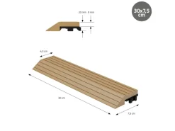 ML-Design WPC Abschlussleiste Gerade für WPC-Fliesen