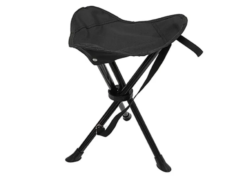 Mojawo 3-Bein Dreibeinhocker Campinghocker Anglerhocker Tragegurt schwarz