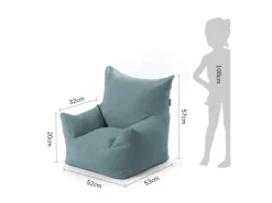 mokebo Sitzsäcke^Kindersessel mit Stoffbezug Der Pausenheld Sitzsack Kinder Kindersitzsack in Petrol