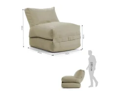 mokebo Sessel^Outdoor Sitzsack Der Summerdream Bean Bag mit Füllung oder Gartenliege in Sand