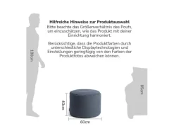 mokebo Pouf Hocker o Sitzhocker Der Ruhepouf Sitzpouf aus stoff in Blau