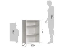 mokebo Holzregale^Regal aus Holz Holzregal Aufbewahrungsregal Kellerregal in 60x91x34 cm in