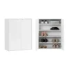 mokebo Schuhschrank Der Concierge Schuhregal mit zwei Türen Flurschrank oder Sideboard 74 cm breit in weiß
