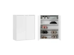 mokebo Schuhschrank Der Concierge Schuhregal mit zwei Türen Flurschrank oder Sideboard 74 cm breit in weiß