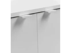 mokebo Schuhschrank Der Concierge Schuhregal mit zwei Türen Flurschrank oder Sideboard 74 cm breit in weiß