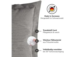 mokebo Sofas^Sofakissen aus Cord Das Wölkchen Couchkissen oder Flatterkissen in