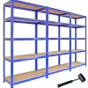 Monstershop Regalsysteme^3 x Monster Racking T-Rax 90cm Lagerregal Blau mit Gratis Gummihammer