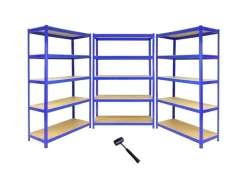 Monstershop Regalsysteme|Büroregale^3 x T-Rax Lagerregal 180cm x 120cm x 45cm Blau