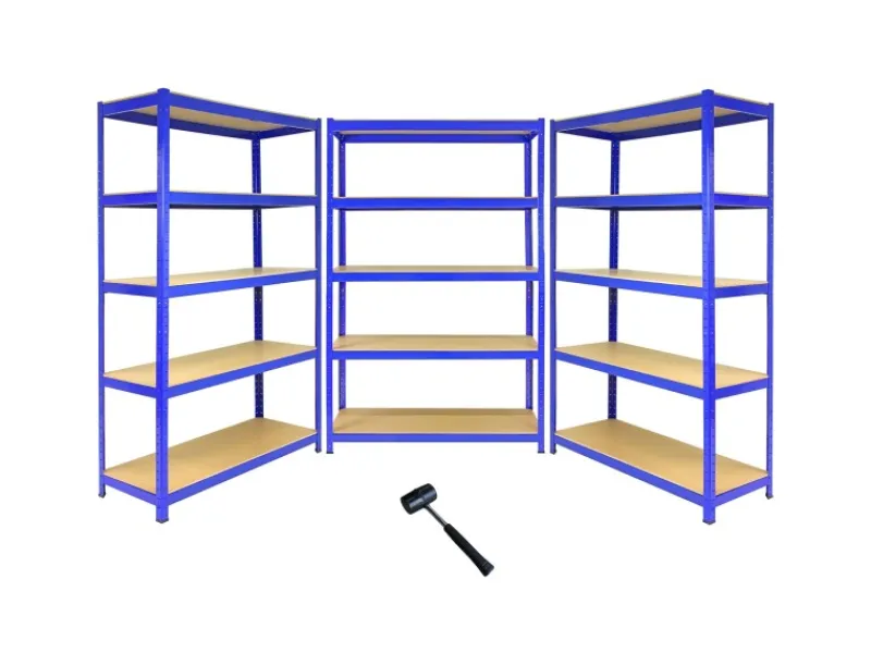 Monstershop Regalsysteme|Büroregale^3 x T-Rax Lagerregal 180cm x 120cm x 45cm Blau
